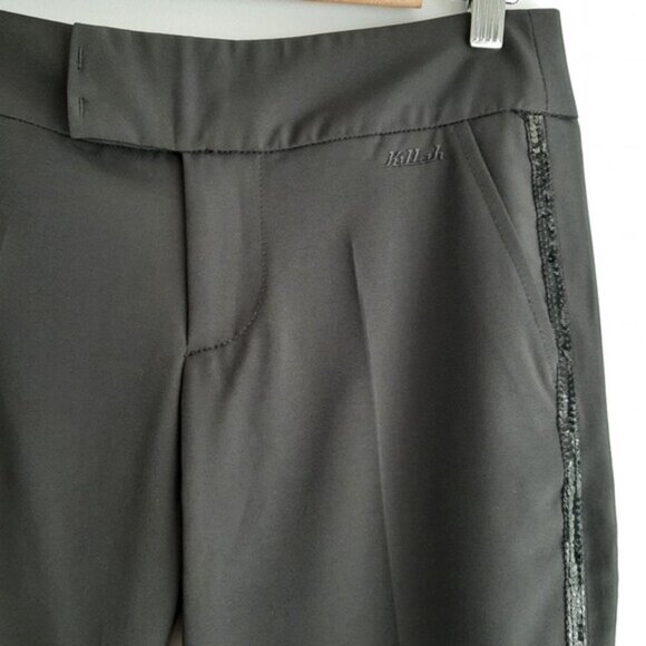 KILLAH by MISS SIXTY | Italy Side Sequin Tape Trousers Dress Pants Black Sz 28 - Picture 7 of 14